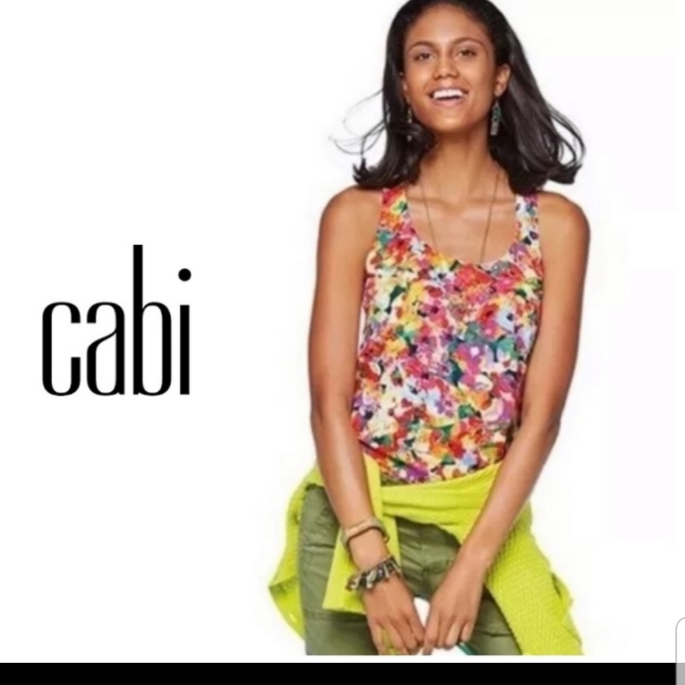 Cabi Luisa floral tank